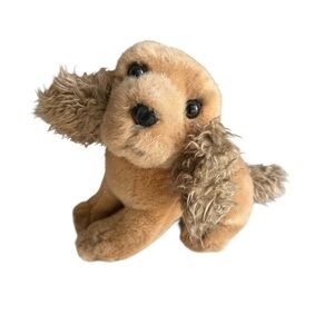 Vintage American Wego Stuffed Animal Plush Spaniel Dog 12” Tan Brown 1968